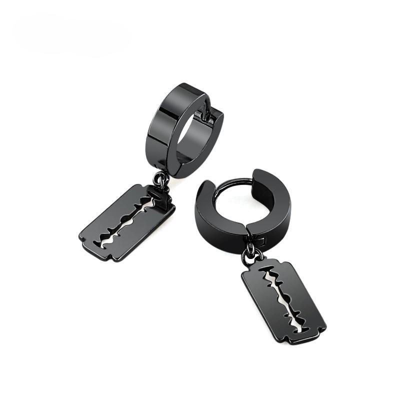 

Punk Razor Blade Pendant Drop Earrings Women Men Unisex Jewelry Punk Dangle Earrings Rock Party Jewelry Gifts