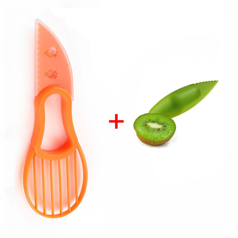 3 In 1 Avocado Slicer Shea Corer Butter Obst Schäler Cutter Zellstoff Separator Kunststoff Messer Küche Gemüse Werkzeuge Küche Gadgets