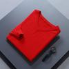 Men's Plus Size V-Neck Wool Sweater - 2023 Autumn/Winter Long Sleeve Knit Pullover