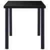 Dining Table - VIDAXL - Black - Tempered Glass - 140x70x75 Cm