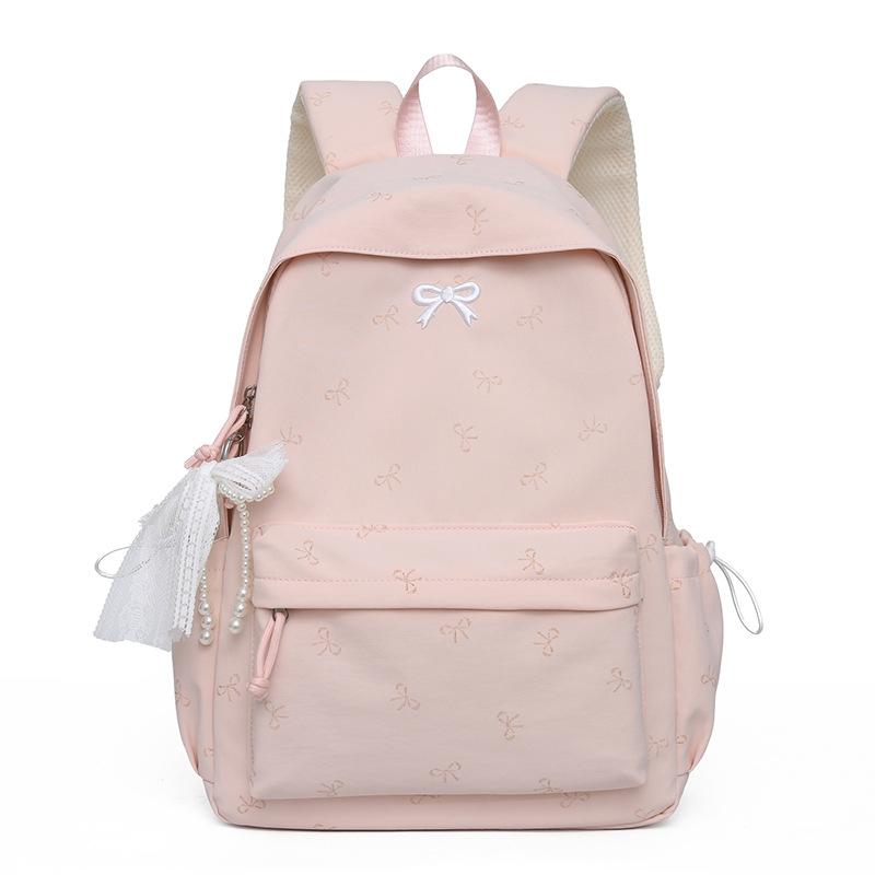 Schoolbag Mori solid color printed student schoolbag small fresh candy color backpack simple large capacity youth campus backpack