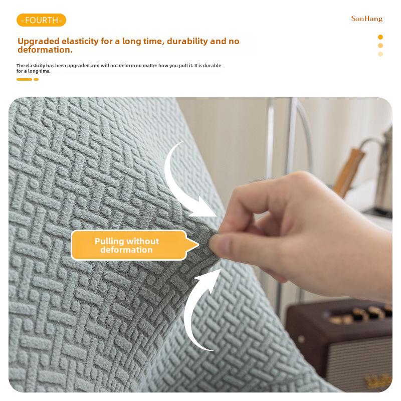 Thickened Jacquard Polar Fleece Chair Cover: Elastic, Anti-fouling, for Home, Hotel, or Restaurant Chairs and Stools