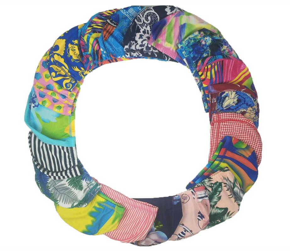 Mix-color Swimming Caps Unisex Pattern Random Sporty Polyester Water Sport Pool Swimming Bathing Cap Hat for Swimming Pool