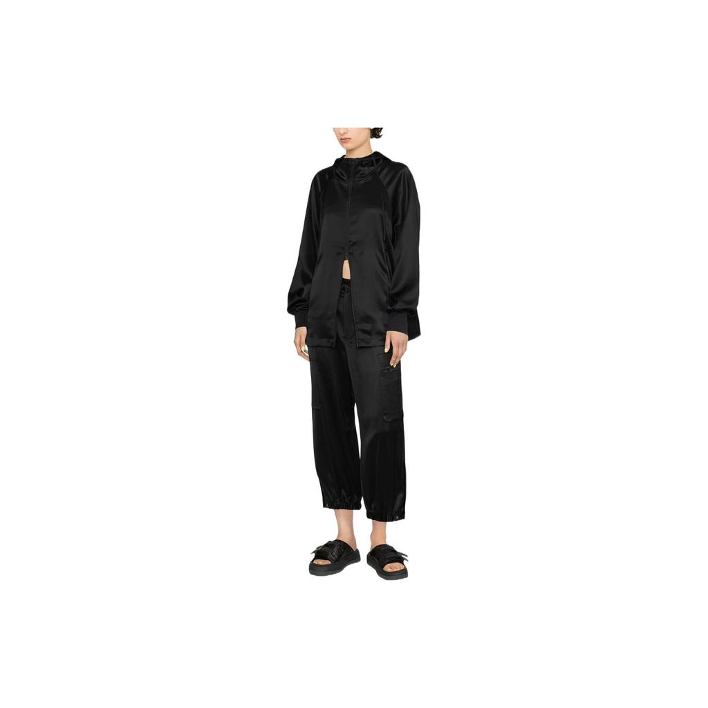 Y-3 Solid Color Waist Cinched Multi Pocket Casual Long Pants Women bottoms Black H63038