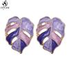 Bohemian Monstera Palm Tree Dangle Earrings For Women Gold Tropical Hollow Plant Leaves Big Earring Beach Brincos Gift