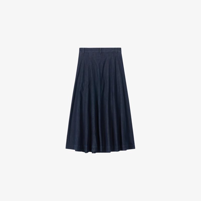 Levi's Women's 2025 Spring Ice Cool Pleated Denim Midi Skirt