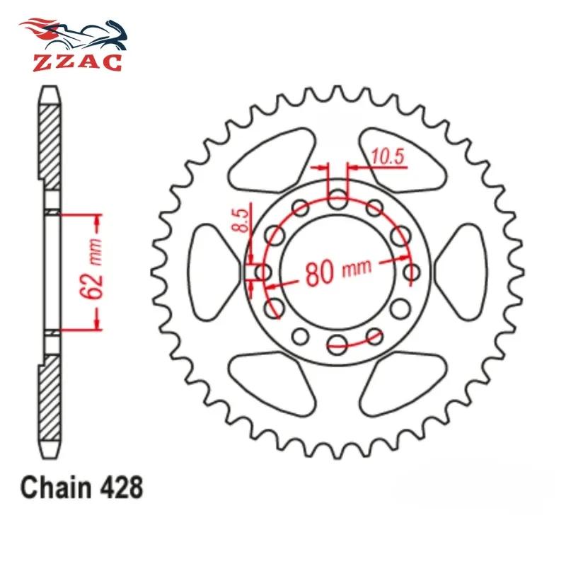 428 45T 54T Motorcycle Rear Sprocket Staring Wheel For YAMAHA DT 125 DT125 DT175 74-76 AG200 TW200 1989 91-17 TW225 02-07 XT200
