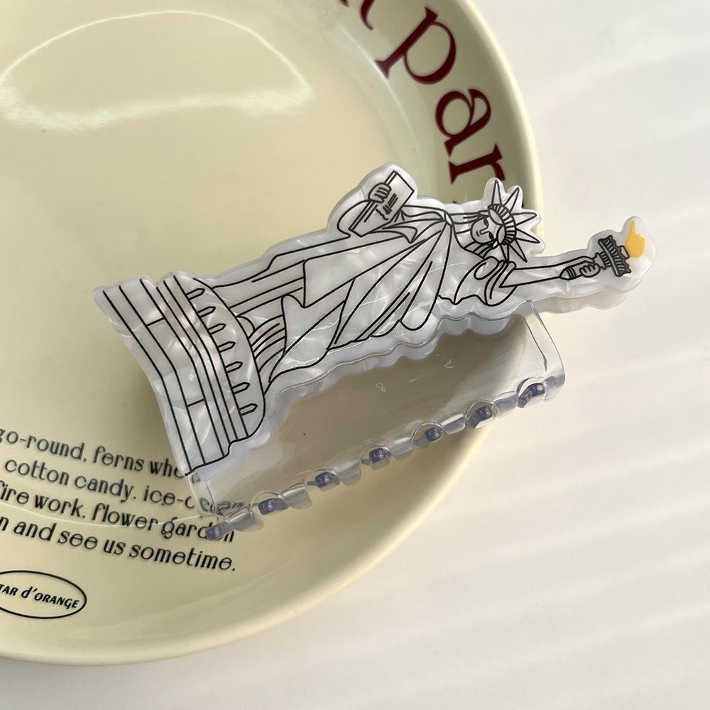 1pc Statue of Liberty Claw Teasing Mermaid Hair Claw Playful Shark Claw High End Hairpin Style Female