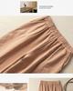 Women's Summer Cotton Linen Embroidered Harem Pants with Artistic Lace Stitching – Casual Nine-Point Bloomers
