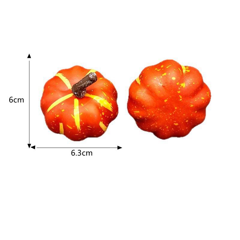 6/12pcs Simulated Pumpkin Decoration 6cm Vegetable Model Yellow / White Halloween Family Party Atmosphere DIY Decorations