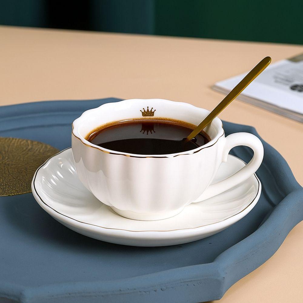 Ceramic Pumpkin Coffee Cup Gold Trim Afternoon Tea Set Couple Cups Tea Cups Wedding