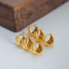 Modern Jewelry Multi Layer Metal Wire Hoop Earrings Popular High Quality Brass Gold Color Earrings For Women