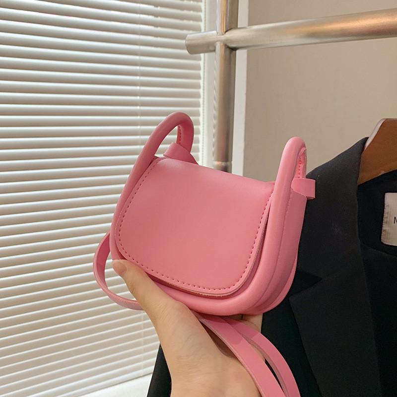 Trendy Mini Crossbody Bag For Kids Stylish Pu Leather Fashionable Saddle Purse For Outings