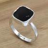 Black Onyx Gemstone Silver Ring For Women, 925 Sterling Silver Crystal Handmade Artisan Jewelry, Valentine's Day Gift