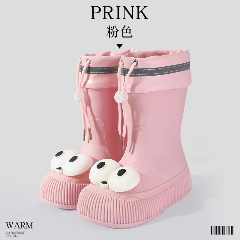 Women's Rain Shoes Women Functional Shoe Parent-child Fashion Cartoon Outdoor Non-slip Waterproof Bundle Medium Tube Women Boots
