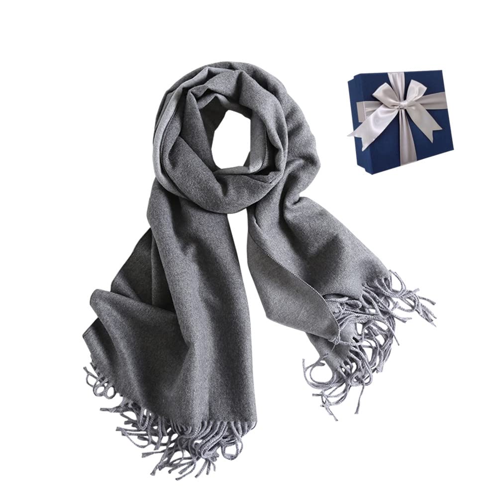 

Cashmere Comes with Gift Soft to the Winter x 70 Gray x Light [MiraiHiraki] Women s Scarf, Touch, Large, Double-Sided, Stole, Box, Warm, Thick, Wool,