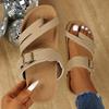 Fashion Womne's Retro Cork Sole Slippers Fashion Buckle Clip Toe Flat Sandals for Women 2025 Summer Comfort Non Slip Beach Shoes Slides