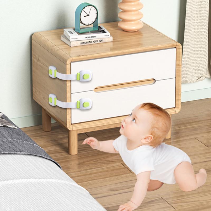 Push Type Child Safety Lock Refrigerator Cabinet Punch Free Lock Multifunctional Child Protection Lock Home Accessories