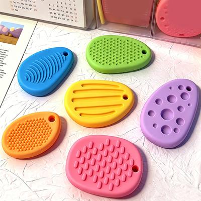 Set da 6 Gomme Sensoriali a Forma di Pietra Gomma Fidget con Texture Ausilio per la Concentrazione in Classe Gomma Mini Giocattolo per Alleviare Ansia e Stress