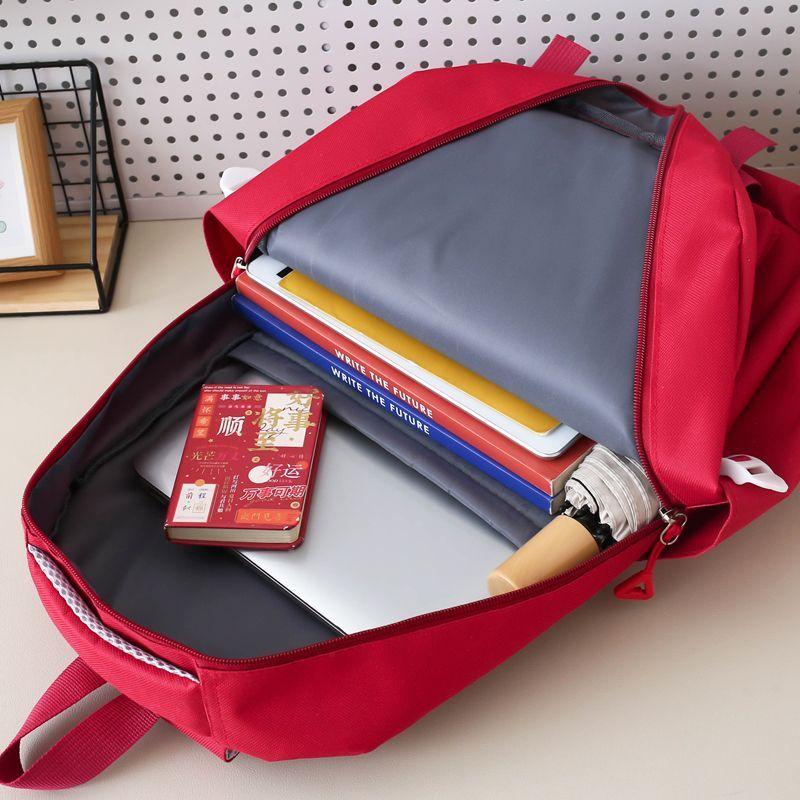 Elementary School School Bags Lightweight Campus Backpack Leisure Travel Backpacks Middle School Students' Large Capacity Handbag Pencil Case 5pcs