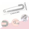 Luxury Elegent Gold Color Crystal Zircon Pins Fashion Women Rhinestones Brooches Safety Metal Pin Shawl Scarf Jeans Buckle Party