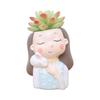 2×Head-Planter Silicone Mold Face Flower Pot Concrete Mold Face Statue Planter Mold Face Flower Vase Epoxy Casting Mold
