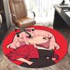 Devil Girl,Pink Hair Devil Chair Mat Round Rug Office Carpet, Machine Washable, Non Slip, Suitable for Living Rooms, Bedrooms