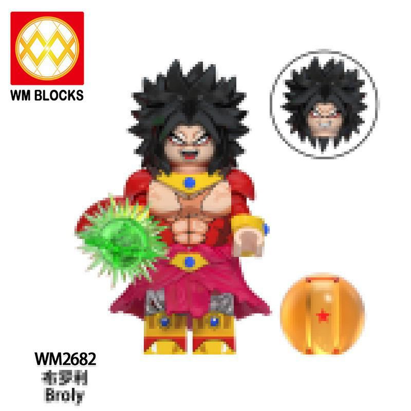 WM6179 Anime Series Broly Sun Wukong Mini Figure Building Blocks Toy for Kids