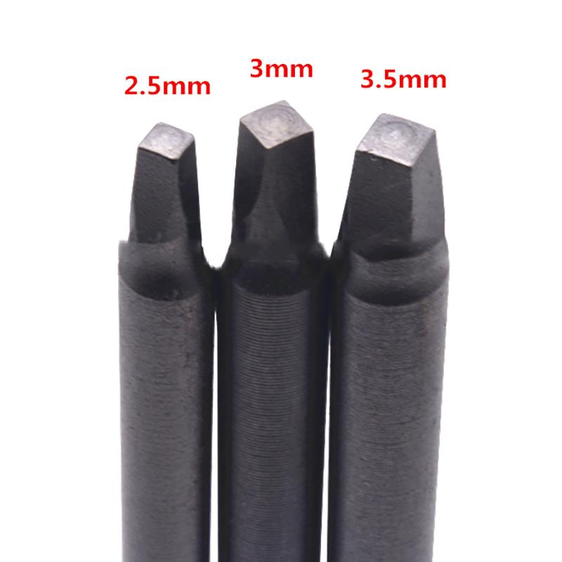 3 Stück 50/100mm Sq2 Vierkantkopf-Schrauberbit Schraubendreherbits Werkzeugset S2 Stahl Schraubendreherbits für Reparatur Handwerkzeug Bit-Set