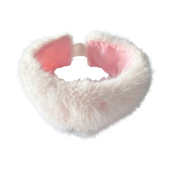 Artificial Hair Band Elastic Imitation Fox Fur Headband Wide Edge Design No Dome Coldproof Winter Hair Tie