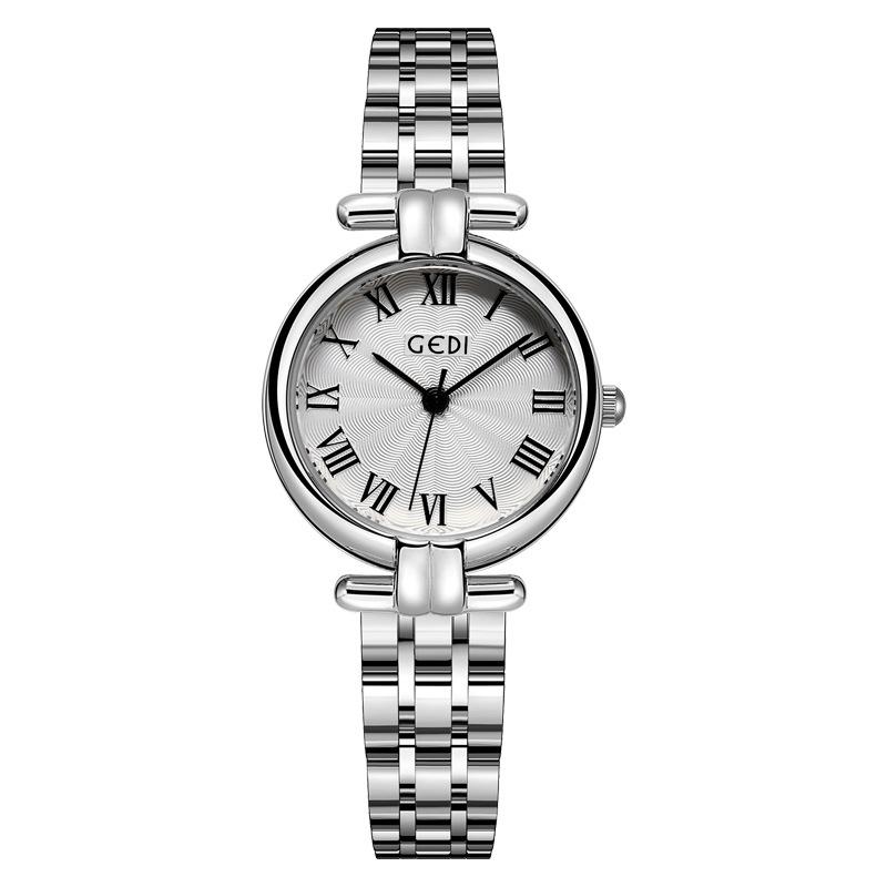 Retro Roman Women S Watch Simple High-Value Steel Belt Quartz Watch Women S Medieval Waterproof Watch