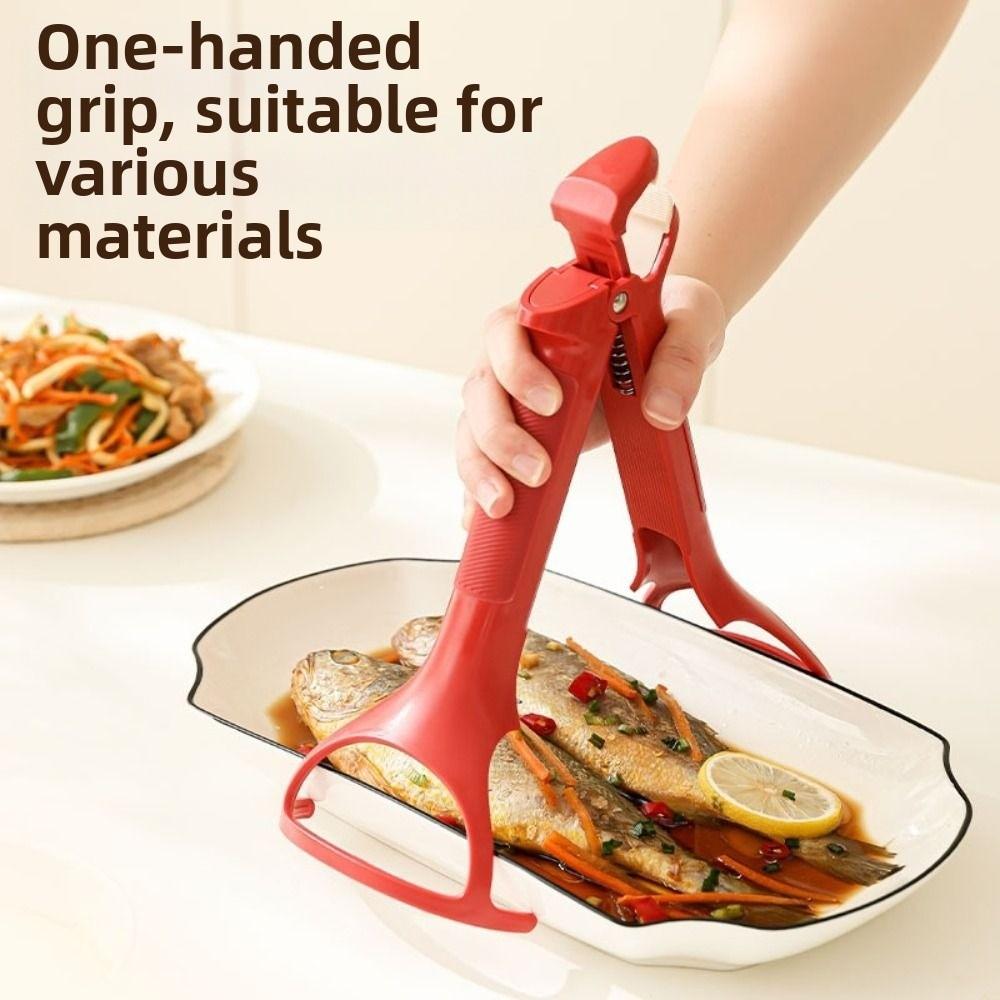 Silicone Handle Anti-hot Bowl Plate Clips Non-Slip Pot Holder Clamp  Steamers Oven
