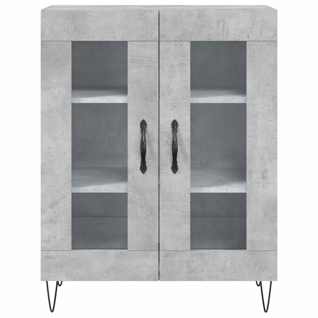 Highboard Concrete Grey 69.5 x 34 x 180 cm Engineered Wood