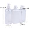 500Ml Refillable Pump Bottles Clear White Plastic Liquid Dispensing Bottle For Lotion Shampoo Soap Body Wash Travel Use