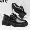 Spring and Autumn Men's Shoes New Business Waterproof Black Leather Shoes Chef Shoes Men's Versatile Martin Shoes