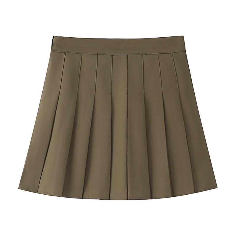 High-Waisted Pleated Mini Skirt - Autumn/Winter Fashion, Trendy Slim Fit for Women