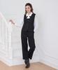 LBYL Black Semi-Wide Straight Pintuck Slacks Pants