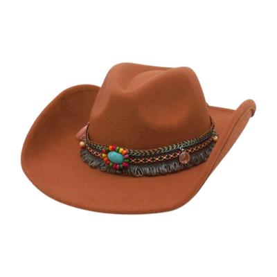 Taoxin Western Cowboy Upside Top Hat Ethnic Style Holiday Concave Staging Stage Prop Hat