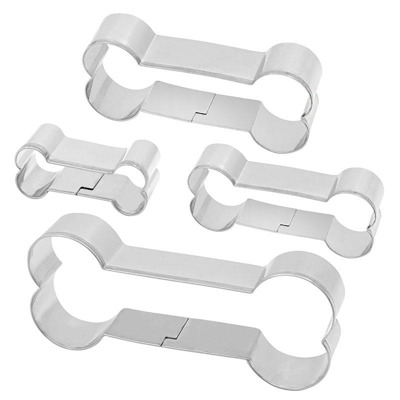 Stainless Steel Cat & Dog Bone Cookie Cutter Mold for Homemade Pet Treats