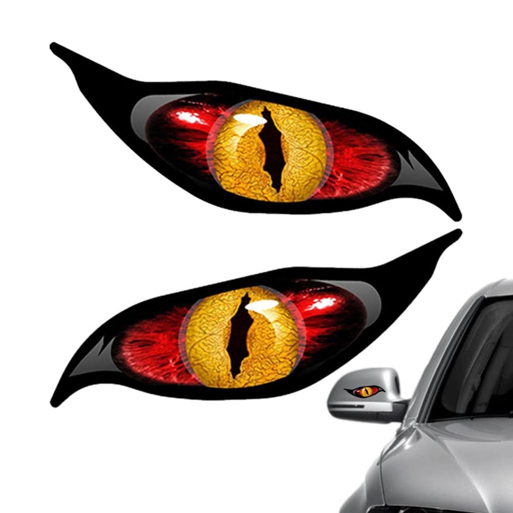 Car Eye Stickers - Eye Car Decal Mirror Sticker,2 Reflective Eye Stickers Scary Simulation
