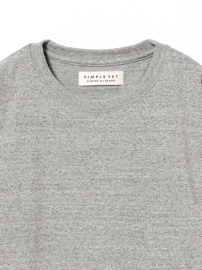 B:MING LIFE STORE by BEAMS S/S TEE SIMPLE YET Original Cotton T-Shirt (S-M) Women's TOP_GREY S