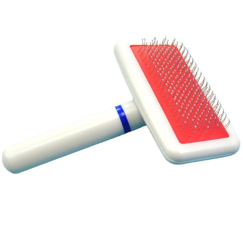 Dog-Specific Fur Comb: White Needle Detangling & Super Soft Air Cushion Backcombing Brush Small White Comb OPP Packaging