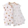 Shortall Short Made in Baby White [Miki House] Romper, Sleeve, All-Over Pattern, Bear, Japan, Boys, Girls, Baby, Kids, Clothes, Infant, Children's
