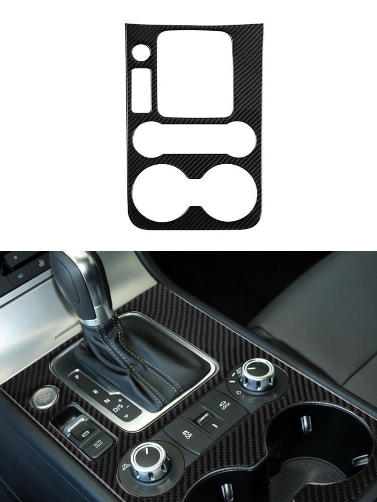 For Volkswagen VW Touareg 2011-2015 Car Carbon Fiber Sticker Version LHD Gear Shift Panel Interior Center control panel door