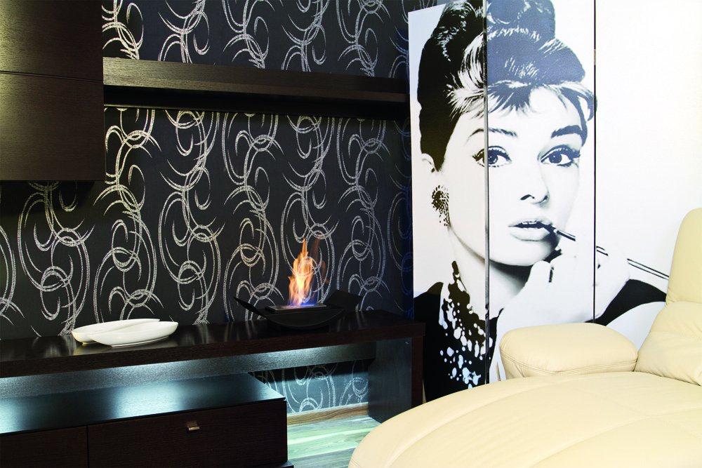 Tabletop Bioethanol fireplace BIOMISA MINI TÜV black set