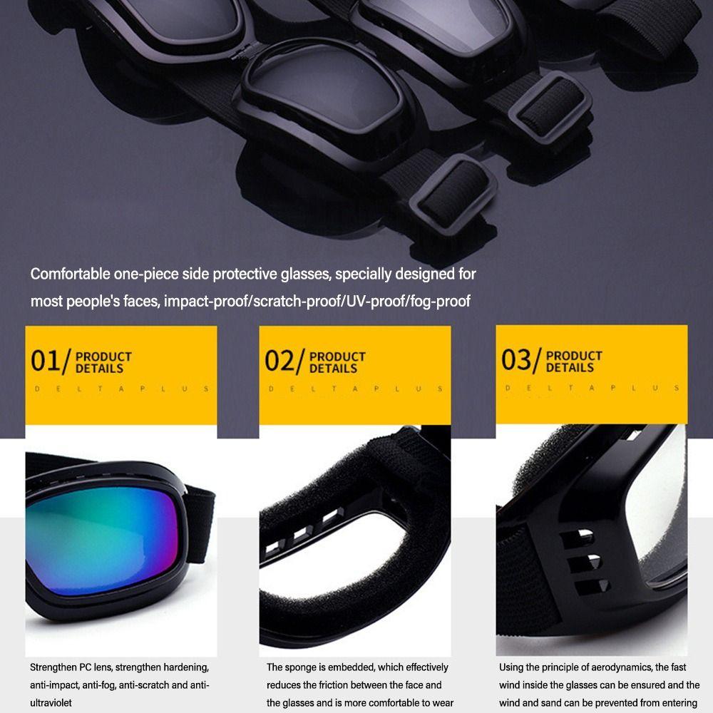 Plastic Folded Protective Glasses Impact Resistant Ridding Anti-goggles  Lab Workplace