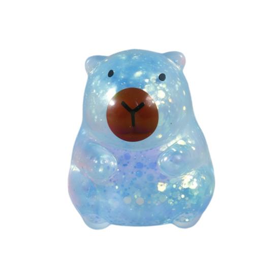 1/4ks Kapybara Cukrová Antistresová Míčová Úleva od Úzkosti Třpytivá Kapybara Mačkací Hračka Pružná Pomalé Vzestupné Relaxační Průhledná Kapybara Stlačovací Fidget Hračka