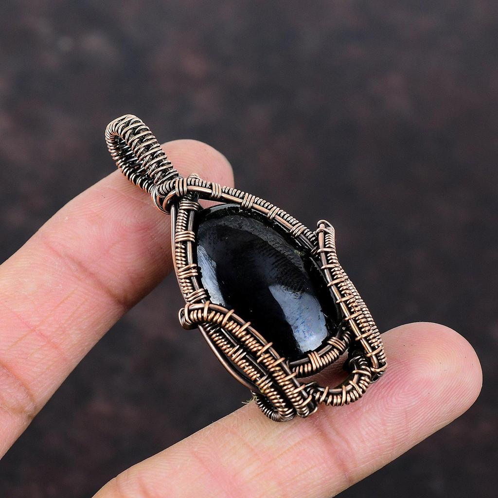 Sugilite Pendant Copper Wire Wrapped Pendant Handmade Gemstone Pendant Sugilite Jewelry Ethnic Pendant Copper Wire Wrap Jewelry Gift For Mom