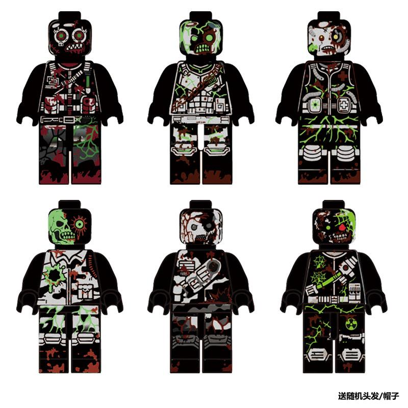 Building Blocks, Humanoid Dolls, Toys, Digital Action Figures Assembled Toys Crawler Children's Educational Toys