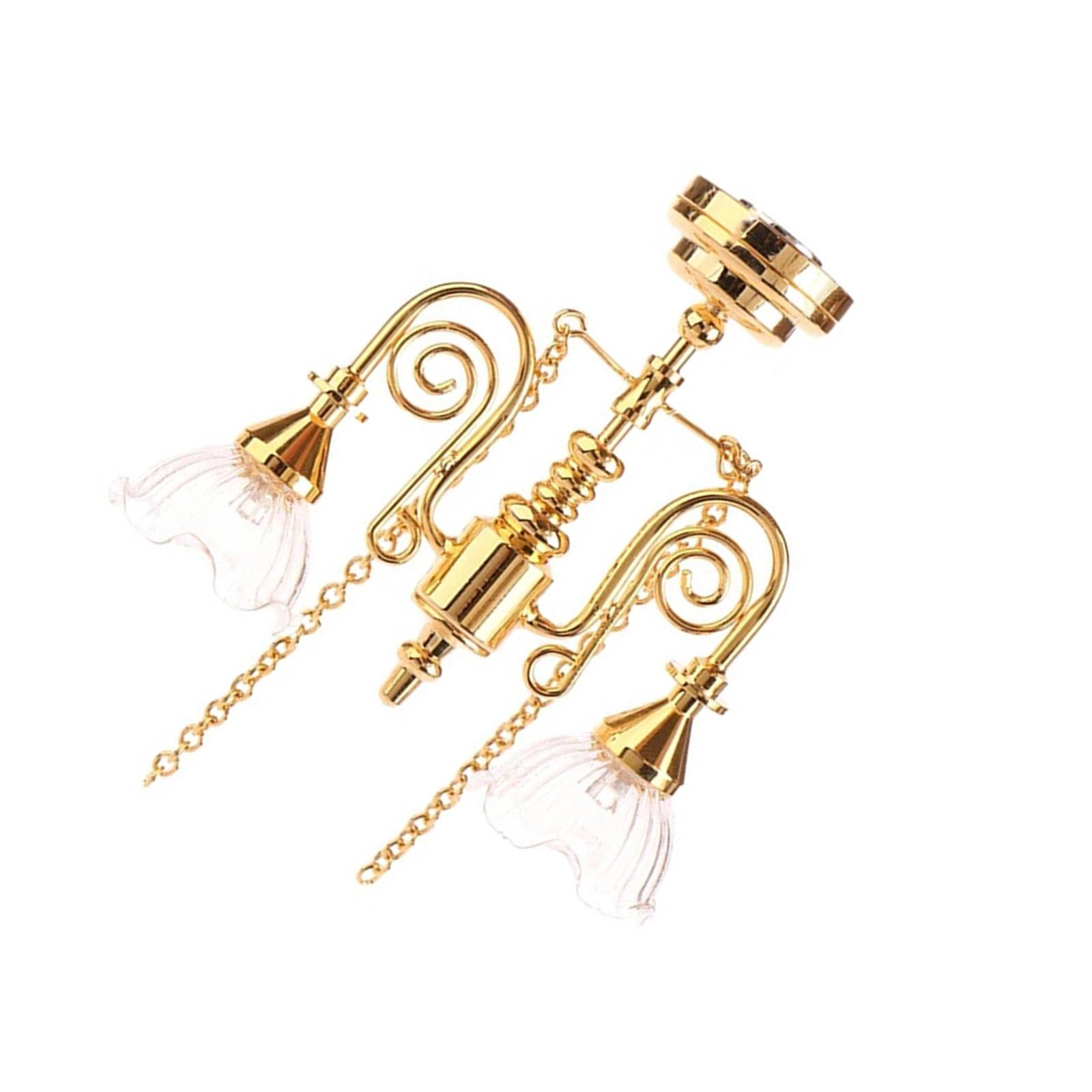 

Кукольные домики 1/12 масштаба люстра миниатюрная мебель ролевые игры для детей кукольный домик мебель модель для кукольных домиков золотой